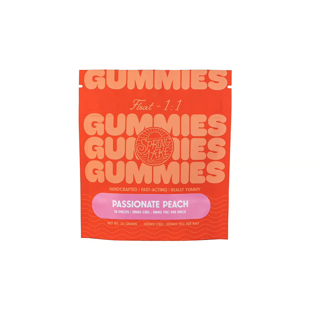 Gummies | Spring Lake | Passionate Peach 1:1 CBD/THC