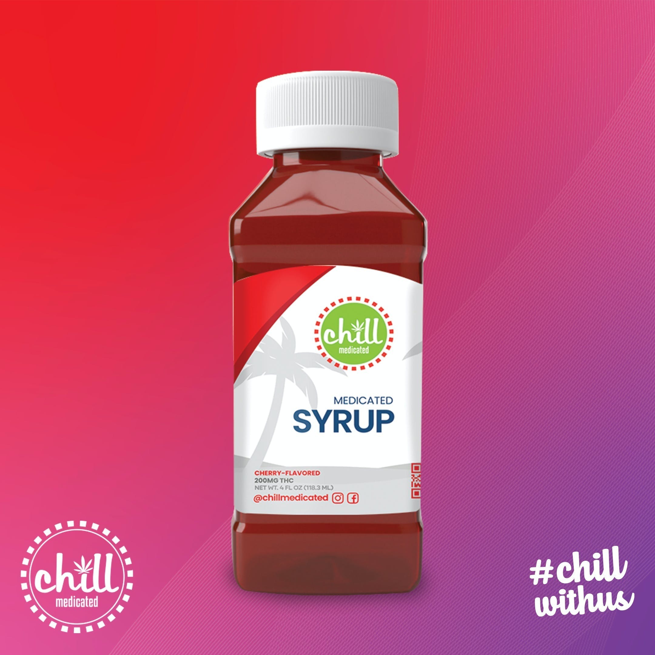 Chill Medicated - 100 mg Cherry Medicated Syrup (REC)