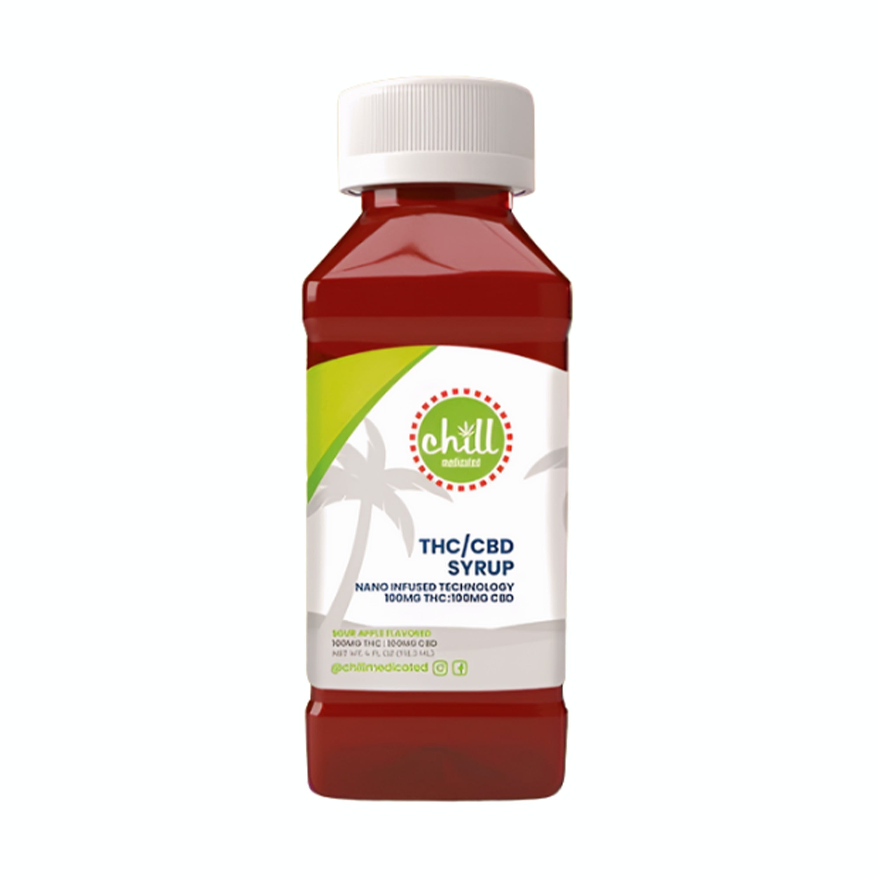 Chill Medicated - 100 mg Sour Apple Medicated Syrup