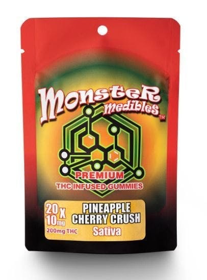 Monster - Pineapple Cherry Crush 20x10 200mg Gummies