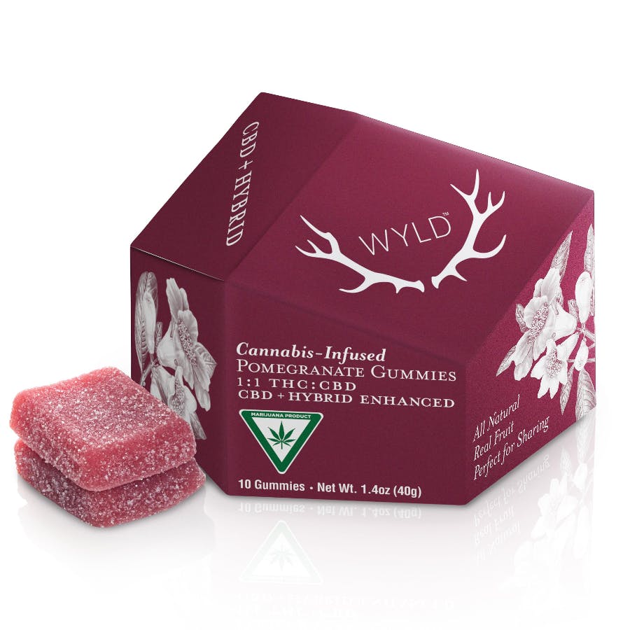 WYLD - Pomegranate THC 200mg/CBD 10mg Gummies (REC)