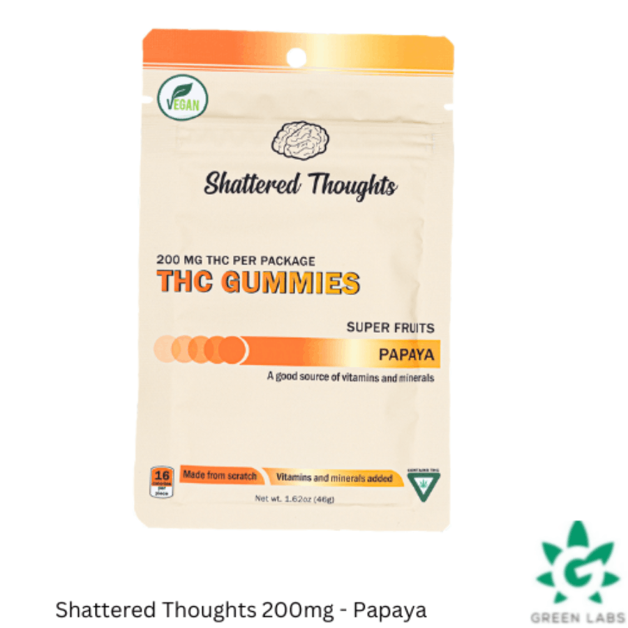 Shattered Thoughts 200mg Gummies - Papaya