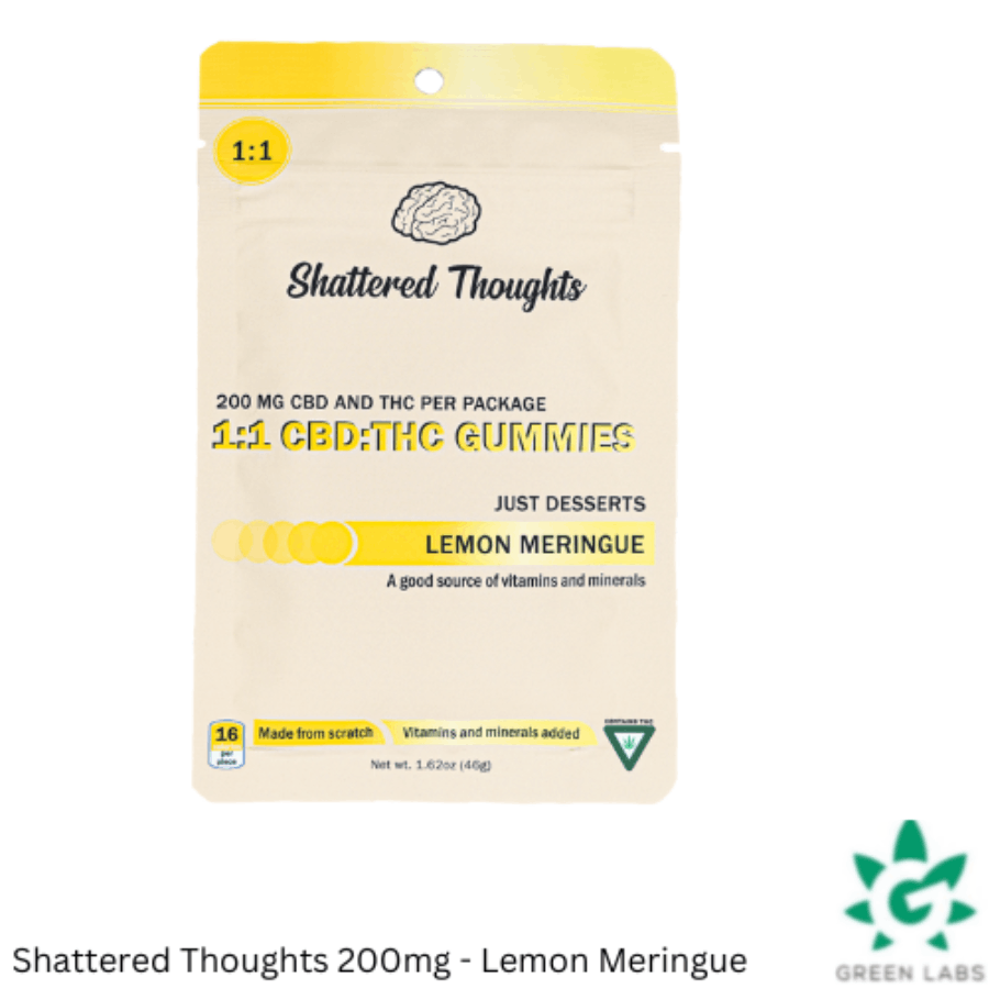 Shattered Thoughts 200mg Gummies - Lemon Meringue:118mg cbd