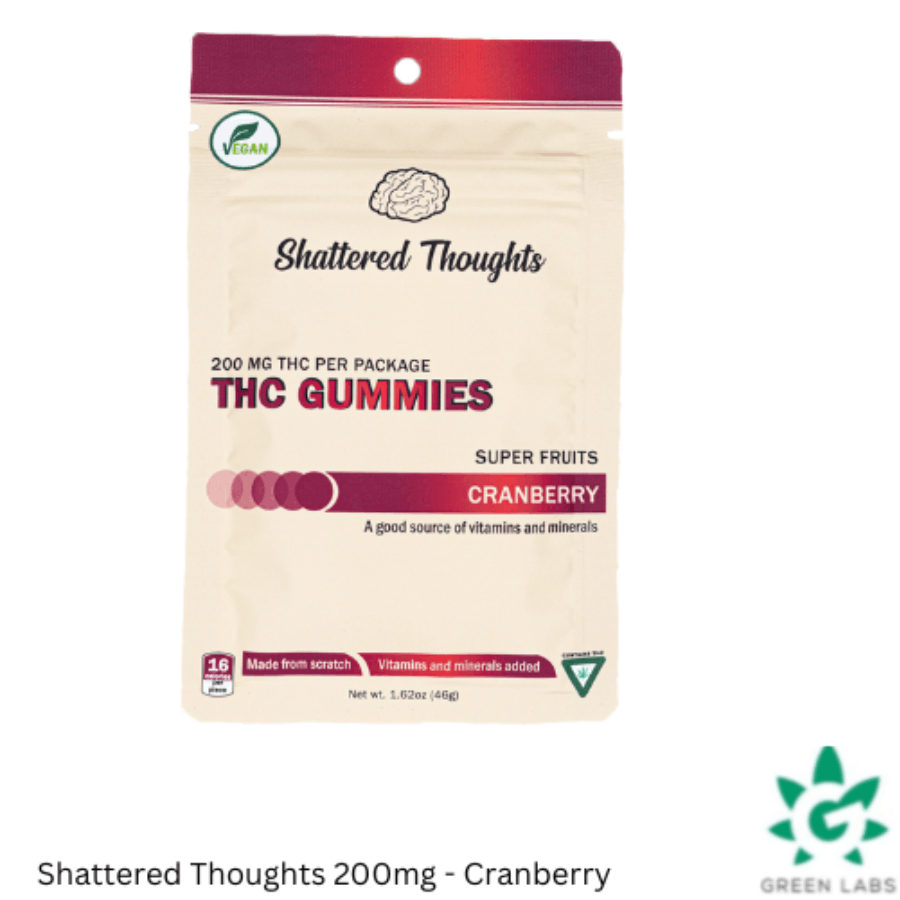 Shattered Thoughts 200mg Gummies - Cranberry