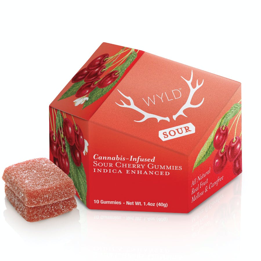 WYLD - Sour Cherry Indica Gummies 100mg (REC)