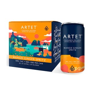 Mango Ginger Spritz [4pk] (20mg CBD/20mg THC) | Artet (REC)