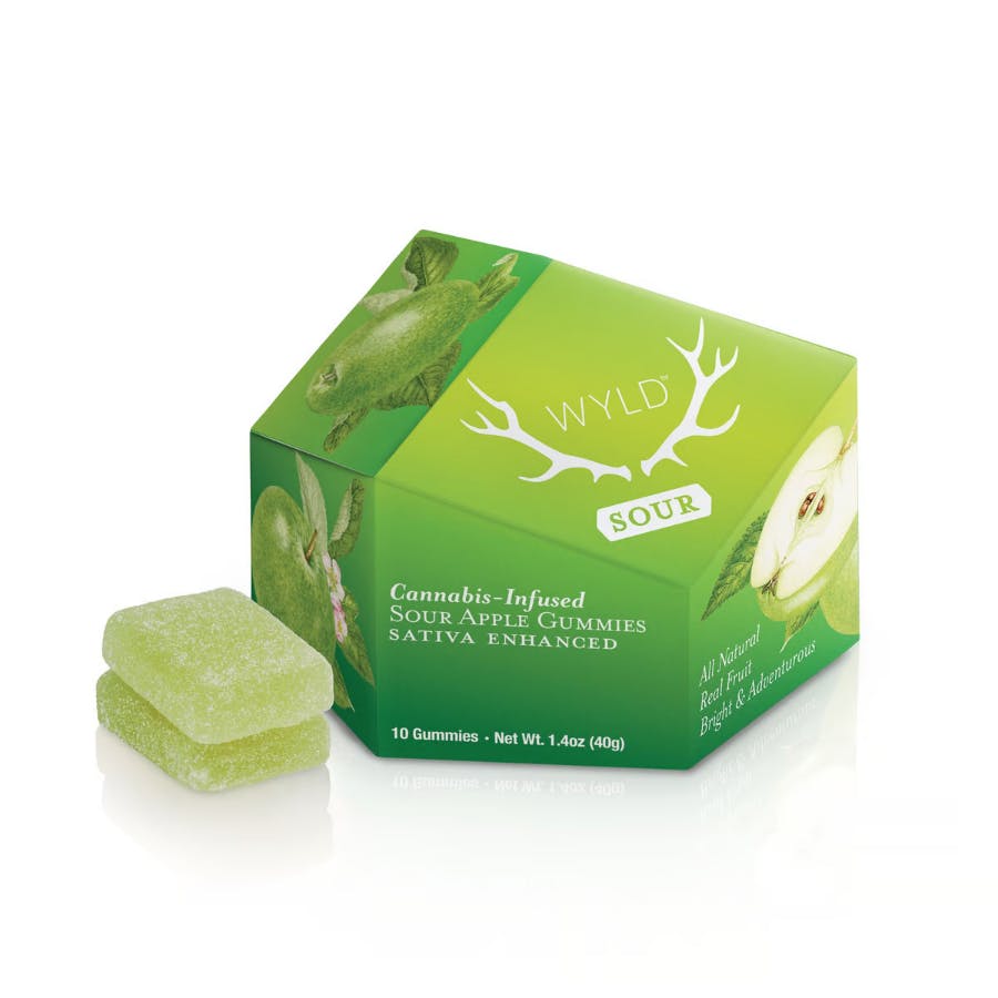 WYLD - Sour Apple Sativa Gummies 200mg (REC)