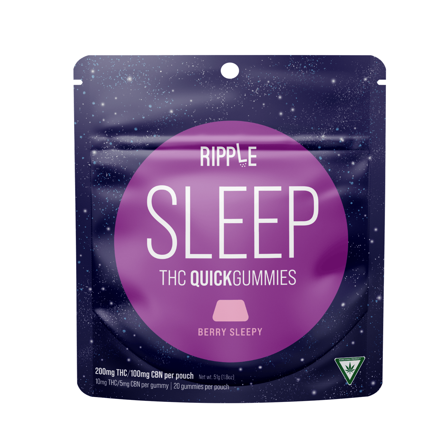 Ripple Sleep QuickGummies 200mg THC/CBN