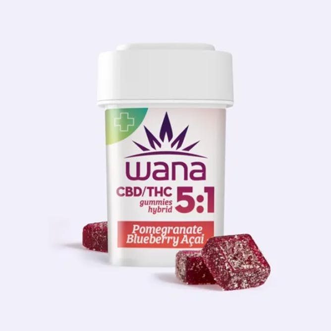 Gummies | Organic Sour Wana | Pomegranate Blueberry Acai 5:1